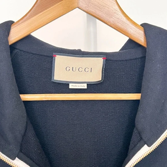 Gucci Black Hoodie with Green and Red Stripe - Picture 4 of 11